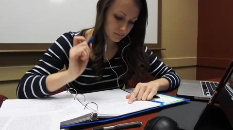 College student and library Stock Footage 51201440