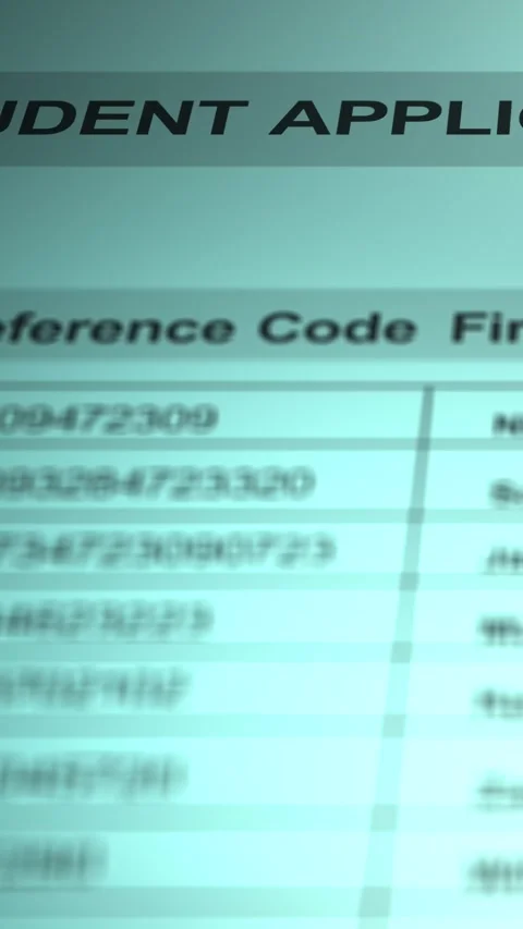 College Student Application Database for Generic University - Vertical 1 Stock Footage 328366019