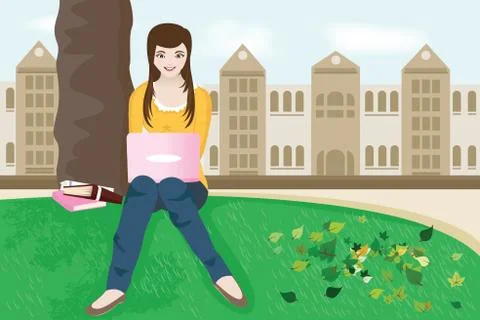 College student Illustrazione stock