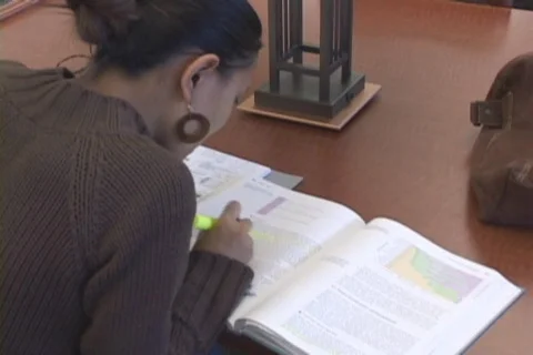 College student studying Stock Footage 548976