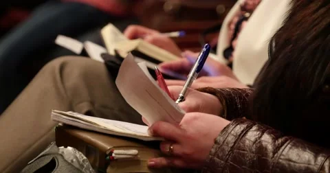 College Student Taking Notes While Studying 4k Stock Footage 47982507
