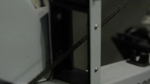 College student uses rowing machine Stock-Footage 49491490