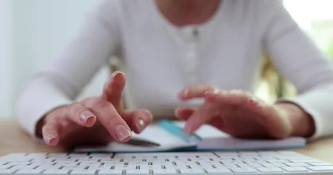 College student using laptop computer at desk Stock Footage 262073219