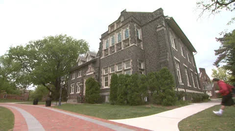 College Student Walking on Campus 4 Stock Footage 26113141