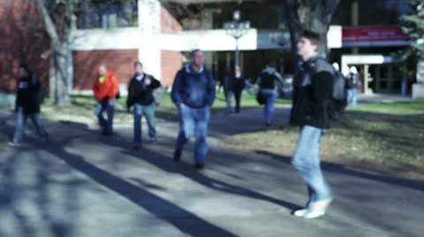 College students on campus Video stock 8998253