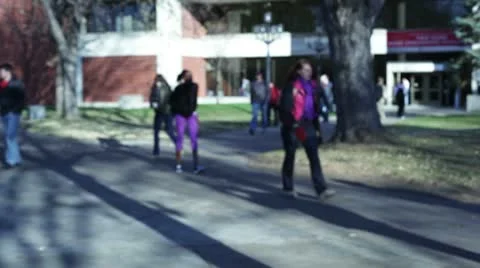 College students on campus Video stock 8998287