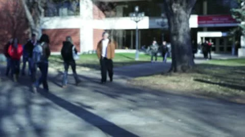 College students on campus Video stock 8998317