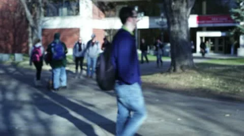 College students on campus Video stock 8998363