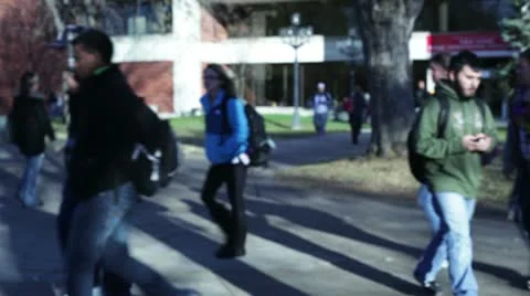 College students on campus Video stock 8998415