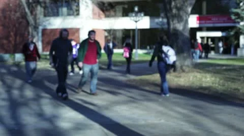 College students on campus Video stock 8998486