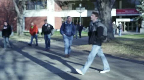 College students on campus Stock-Footage 9026690