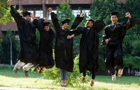College students celebrating Stock Photos