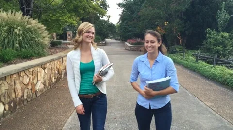 College students in friendly interaction Stock Footage 55289116