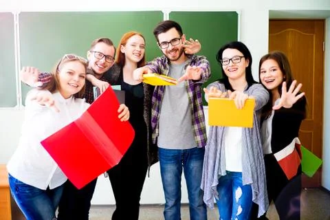 College students on a lecture Stock Photos