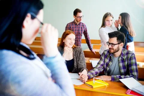 College students on a lecture Stock Photos