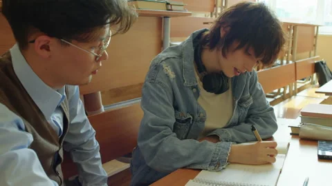 College Students Solving Problem Together Stock Footage 237906172