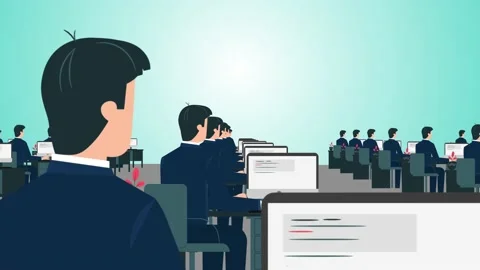 College Students Typing on Computers in Office. Stock Footage 231665298