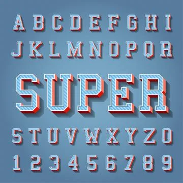 College Type set Stock Illustration