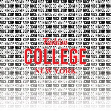 College Typography Text Pattern Design Stock Illustration