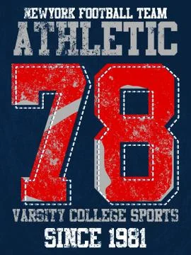 College vector label and print design for t shirt graphic design 스톡 일러스트