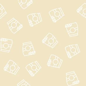 Collentani pasta line vector seamless pattern Stock Illustration