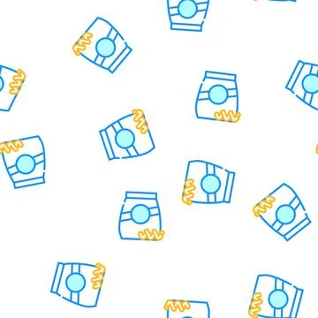 Collentani pasta vector seamless pattern Stock Illustration