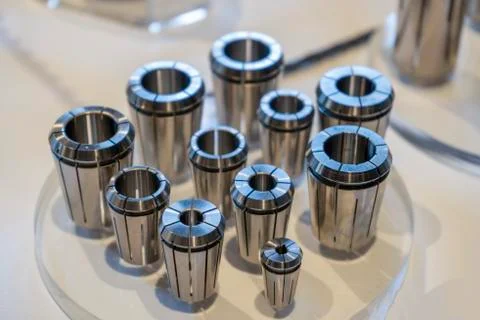 Collet chuck  tool collets set many tye ,CNC machine Stock-Fotos