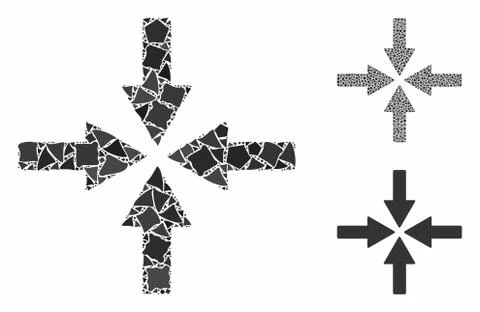 Collide arrows Composition Icon of Rough Items Stockillustratie