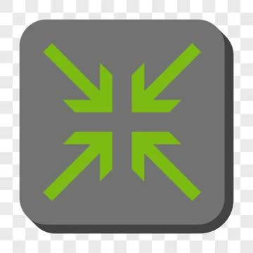 Collide Arrows Rounded Square Button Stock Illustration