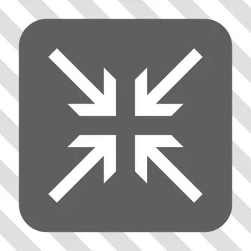 Collide Arrows Rounded Square Button Stock Illustration