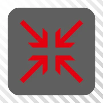 Collide Arrows Rounded Square Button Stock Illustration