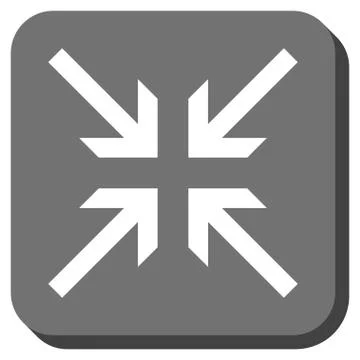 Collide Arrows Rounded Square Vector Icon Stock Illustration