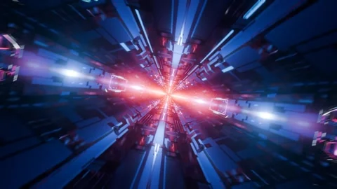 Collider Abstract Vj loop, geometric transparent background, blue quads shapes Vidéo 274848814