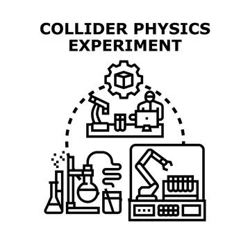 Collider physics experiment process and scientific research Stock Illustration