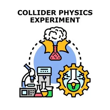 Collider physics experiment in science and technology research Stock Illustration