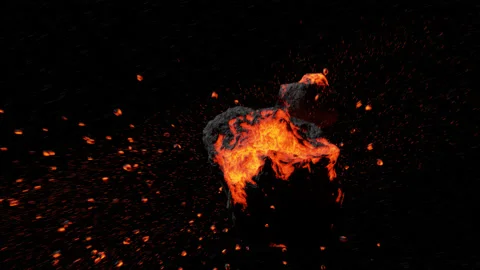 Colliding Asteroids Stock Footage 165902578