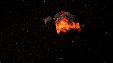 Colliding Asteroids Stock Footage 165907015