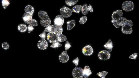 Colliding Diamonds Stock Footage 94880816