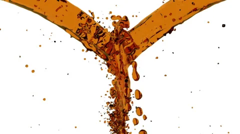 Colliding Fluids 1 (more spray) 1080 Stock Footage 28612522