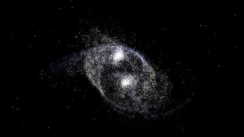Colliding Galaxies Stock Footage 105680592