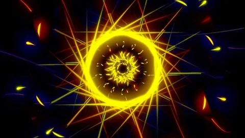 Colliding lights visual Stock Footage