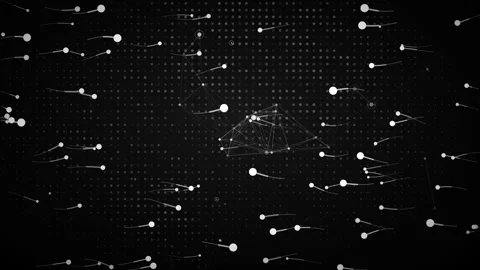 Colliding particle streams with particles colliding comet lines Video stock 339322361