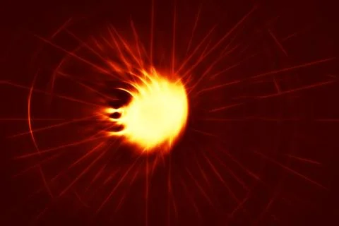 Colliding planets background Stock Illustration
