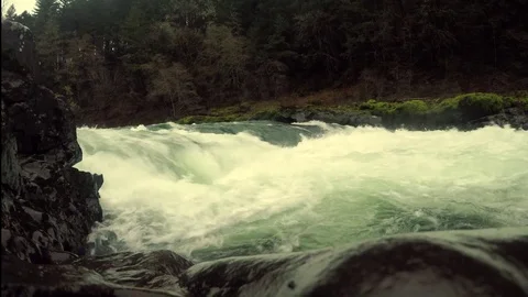 Colliding Rivers Rapids Stock Footage 84186231