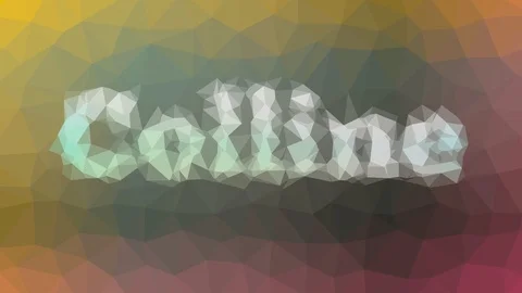 Colline dissolving interesting tessellated looping pulsing polygons Video stock 109241761