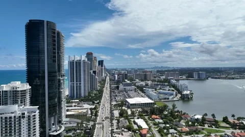 Collins Ave Miami Stock Footage 244892057