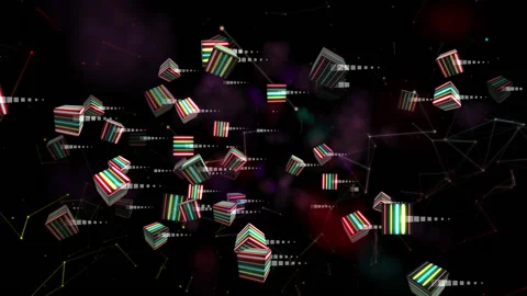 Collision Cube 库存影片 138299477