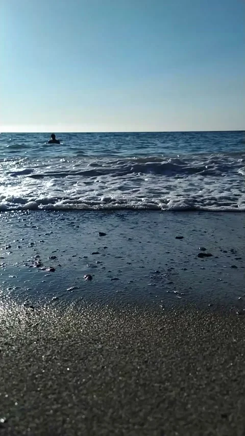 The collision image of the waves in the sea Stock Footage 137668987