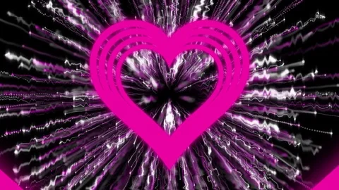 Collision Pink-White Heart 動画素材 72366052