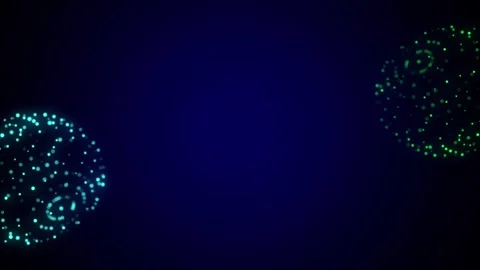 Collision of spheres from particles Stock Footage 284914066